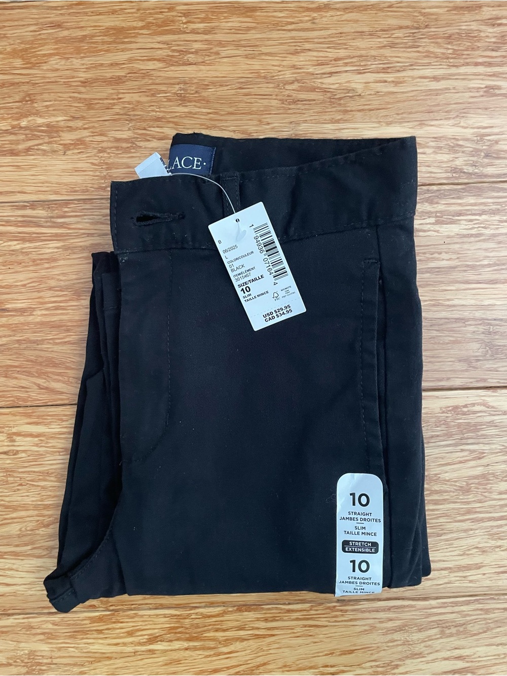 The Children's Place Black Straight Pull-On Pants